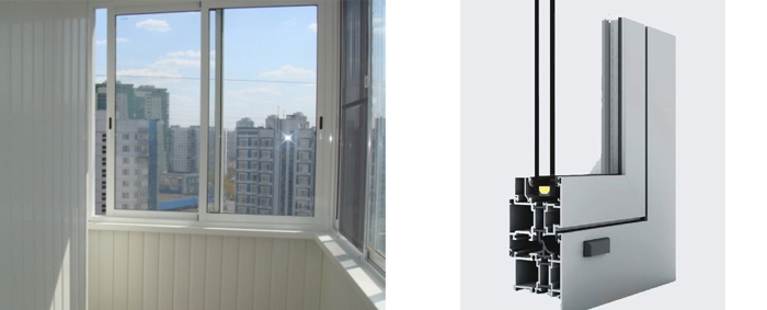 Остекление балкона алюминиевым профилем в Минске